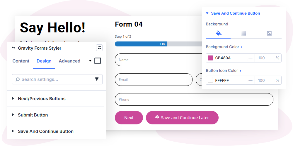 Submit button styling of Gravity Forms